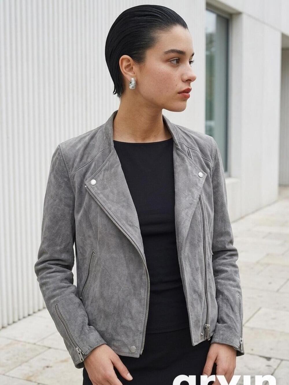 BLANK NYC Suede LeatherJacket S